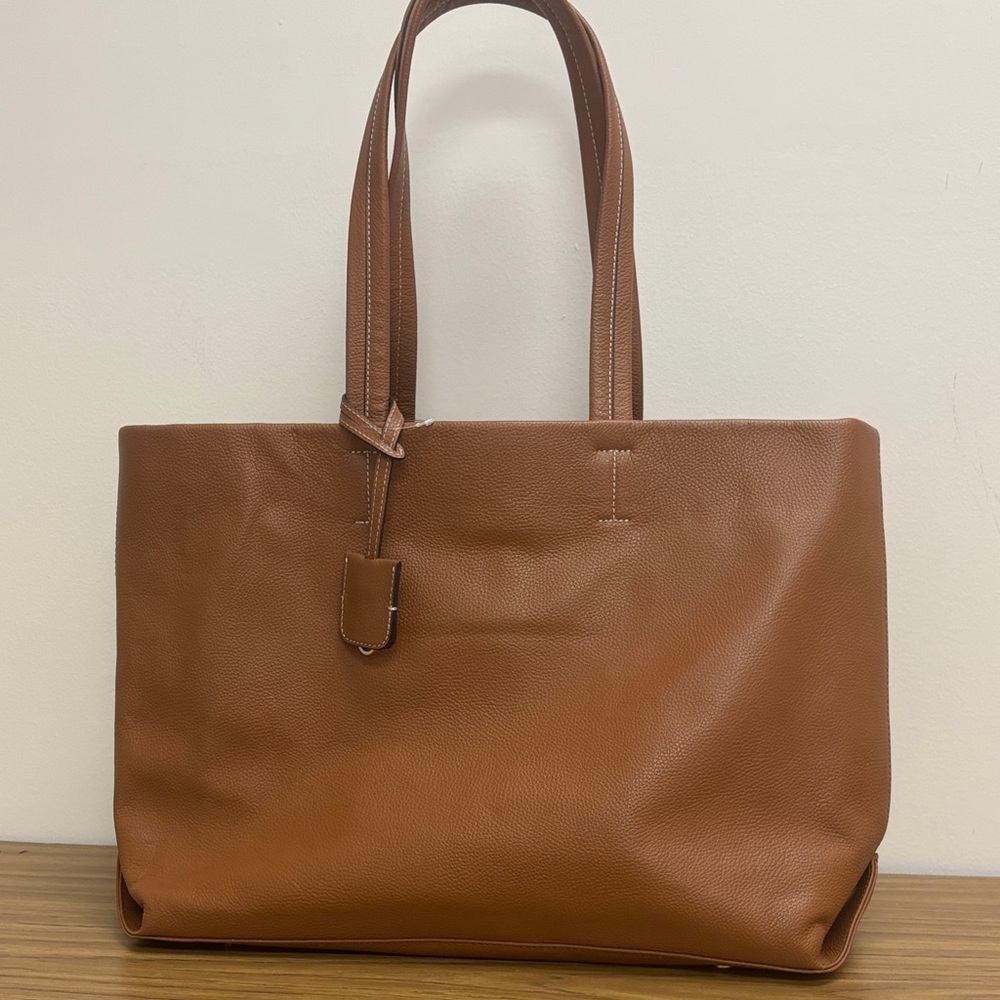 JJill New Brown Leather Tote Bag